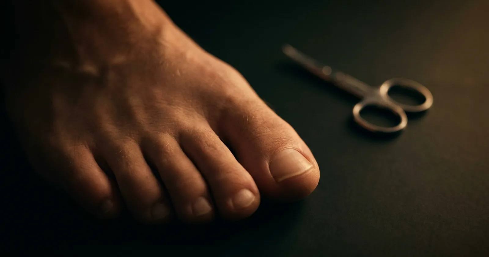 Ongle incarné du gros orteil, rougeur et douleur